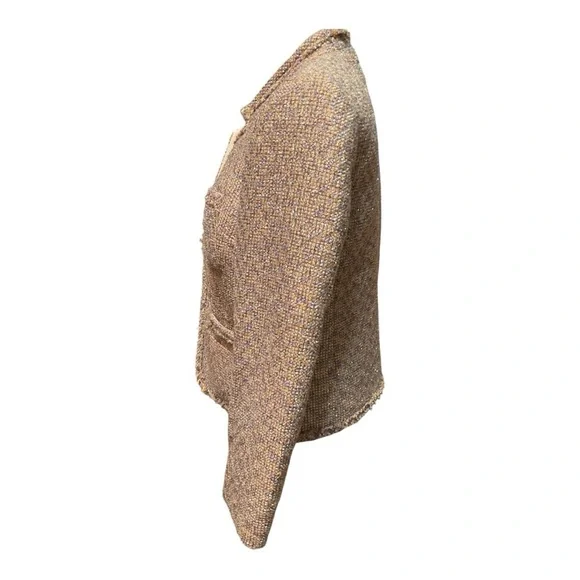 J. Crew Multicolor Metallic Tweed Blazer Size 8 - Picture 3 of 7